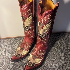 Size 8.5 Old Gringo Grace Vesuvio Boots RED